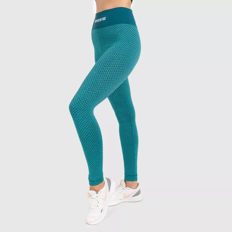 Női texturált leggings Iron Aesthetics, smaragd-3