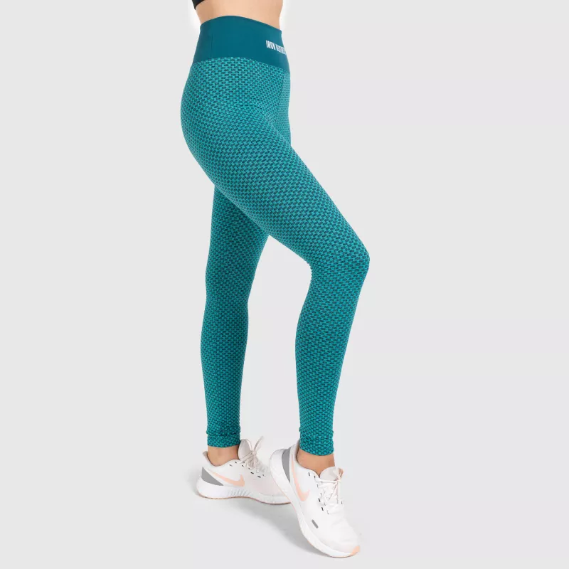 Női texturált leggings Iron Aesthetics, smaragd-7