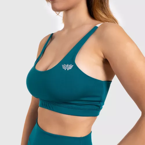 Női sportmelltartó Stripes - Iron Aesthetics, smaragd