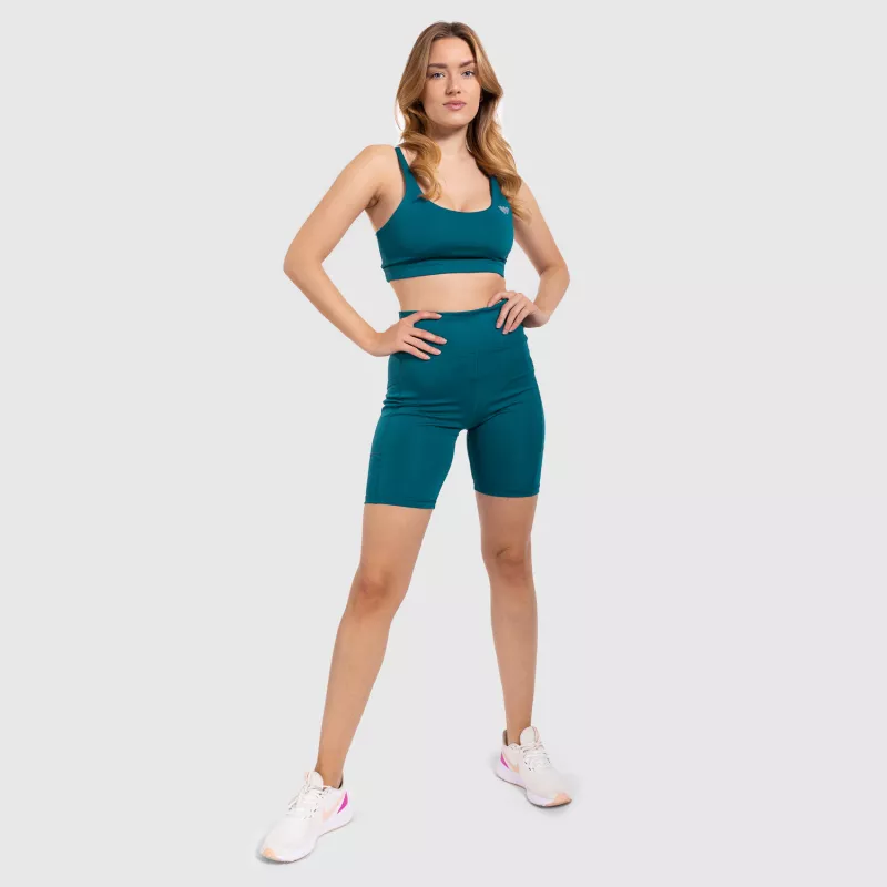 Női sportmelltartó Stripes - Iron Aesthetics, smaragd-6