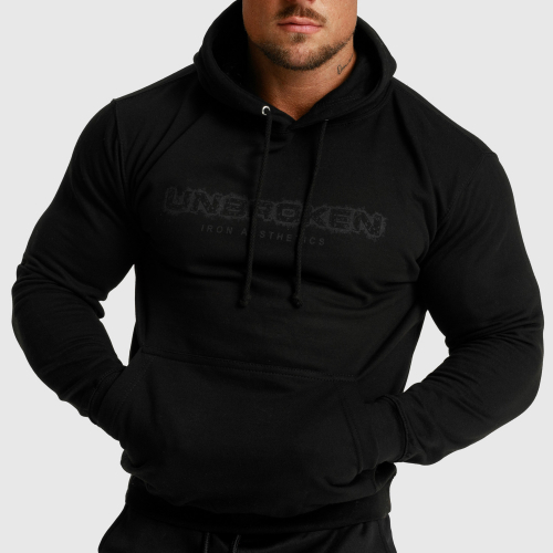 Fitness pulóver cipzár nélkül Iron Aesthetics Unbroken, fekete