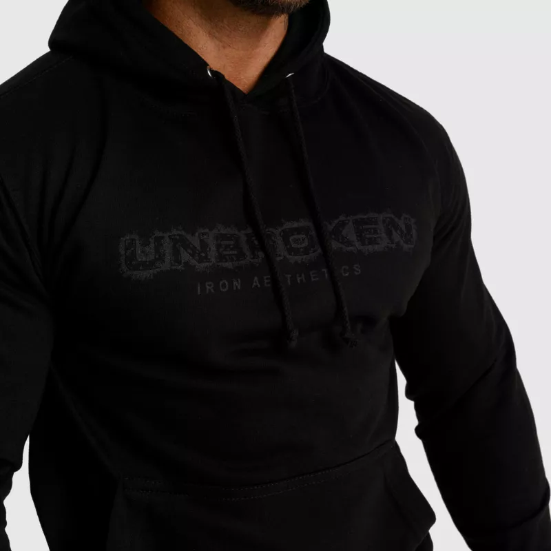 Fitness pulóver cipzár nélkül Iron Aesthetics Unbroken, fekete-5