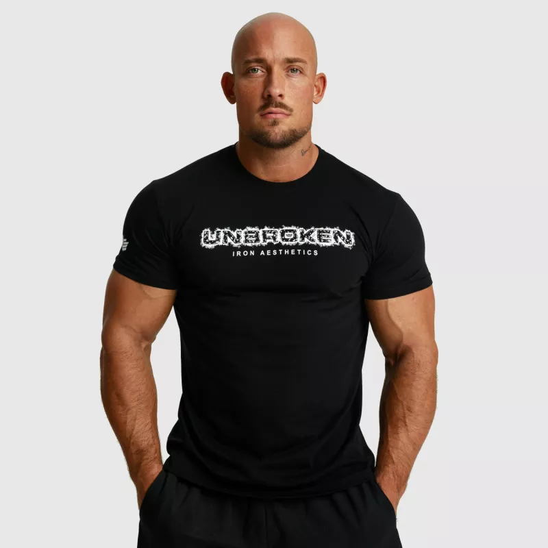 Férfi fitness póló Iron Aesthetics Unbroken, fekete-5