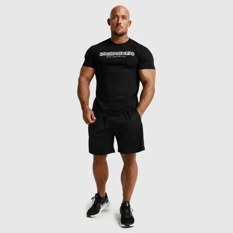 Férfi fitness póló Iron Aesthetics Unbroken, fekete-8