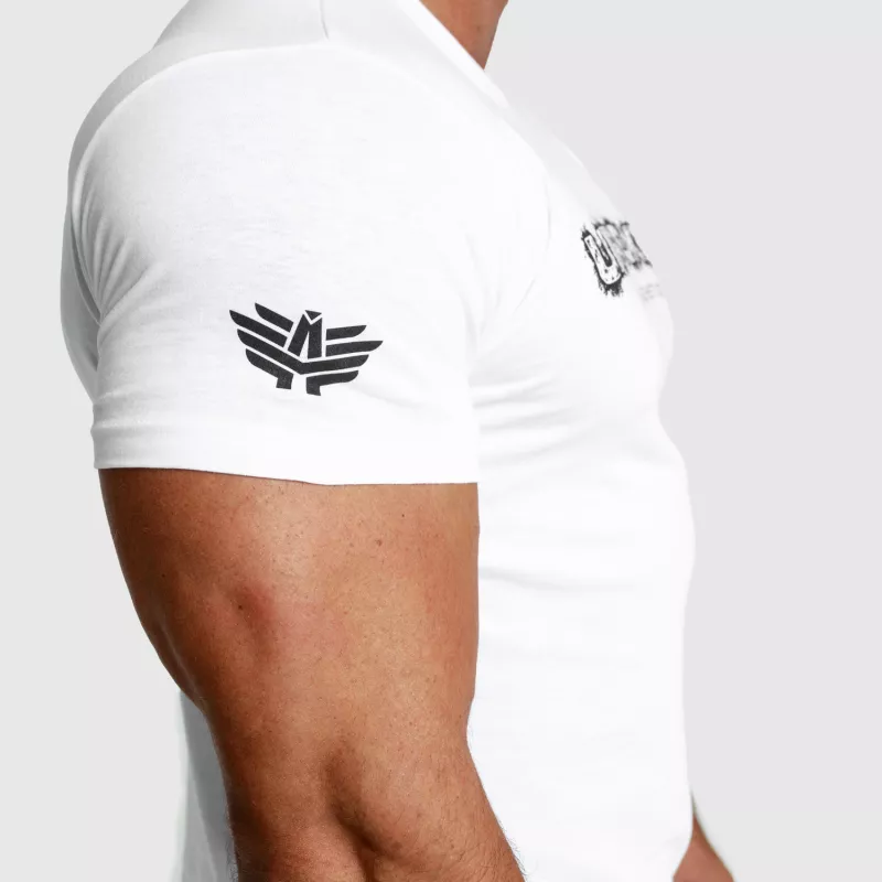 Férfi fitness póló Iron Aesthetics Unbroken, fehér-5