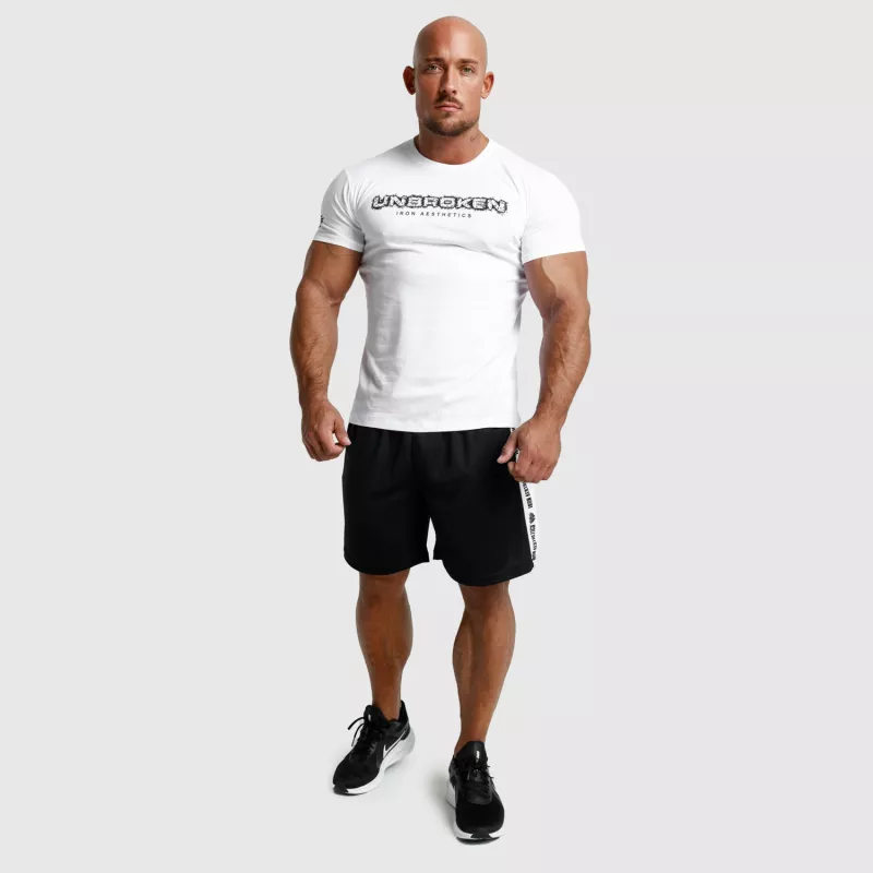Férfi fitness póló Iron Aesthetics Unbroken, fehér-6