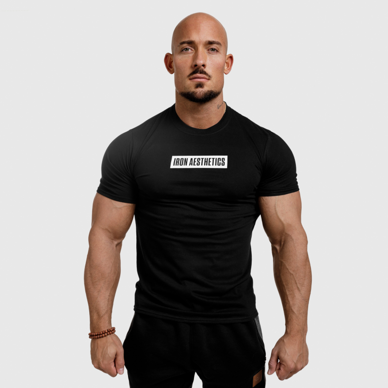 Férfi fitness póló Iron Aesthetics Boxed, fekete-4