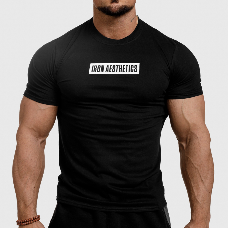 Férfi fitness póló Iron Aesthetics Boxed, fekete-1