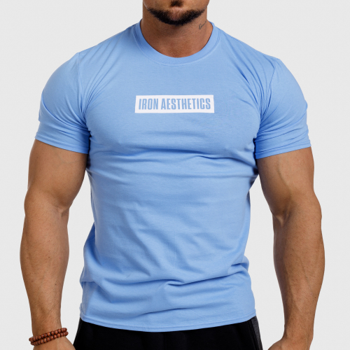 Férfi fitness póló Iron Aesthetics Boxed, kék