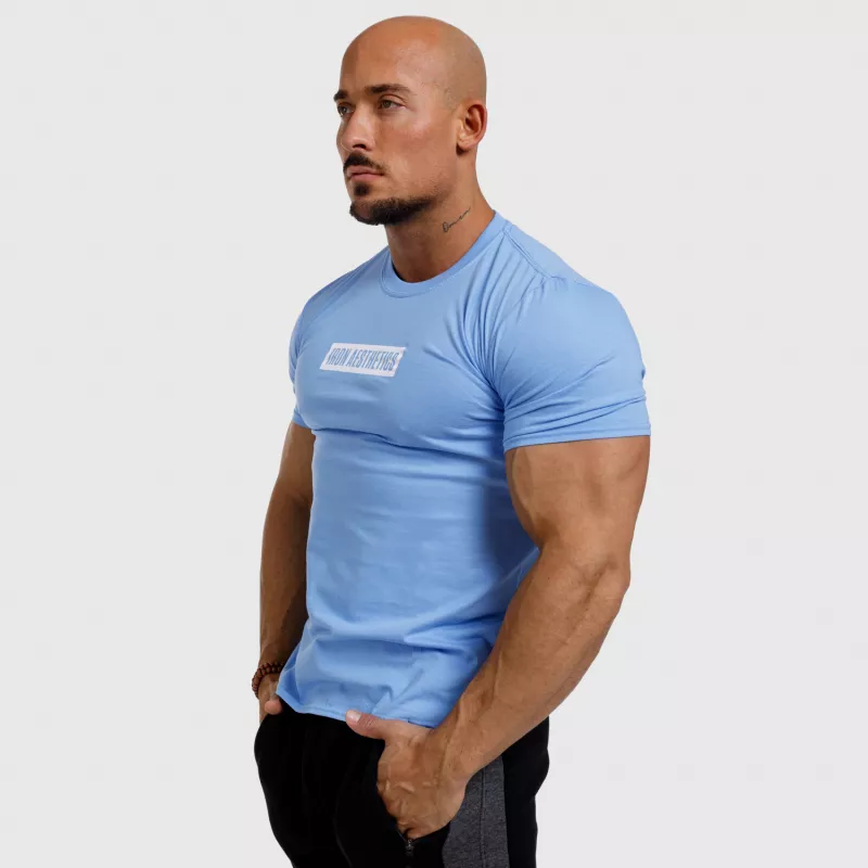 Férfi fitness póló Iron Aesthetics Boxed, kék-5