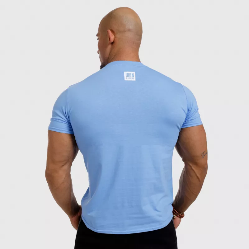 Férfi fitness póló Iron Aesthetics Boxed, kék-2