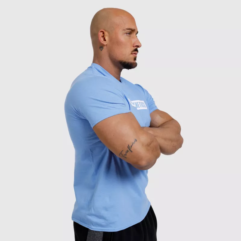 Férfi fitness póló Iron Aesthetics Boxed, kék-6