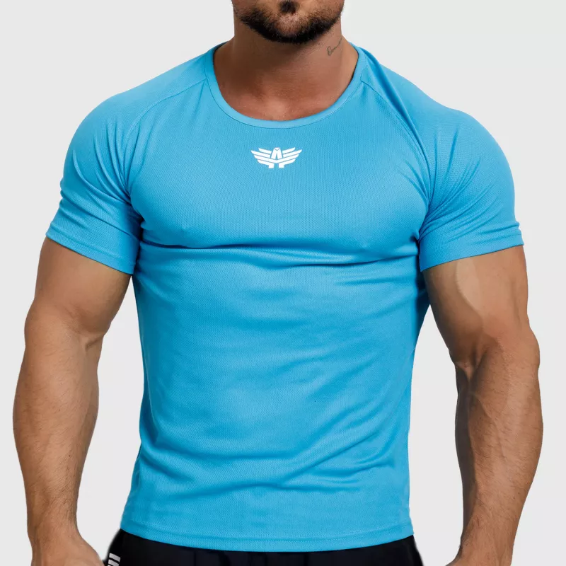 Férfi funkcionális póló Iron Aesthetics Performance, aqua kék-1