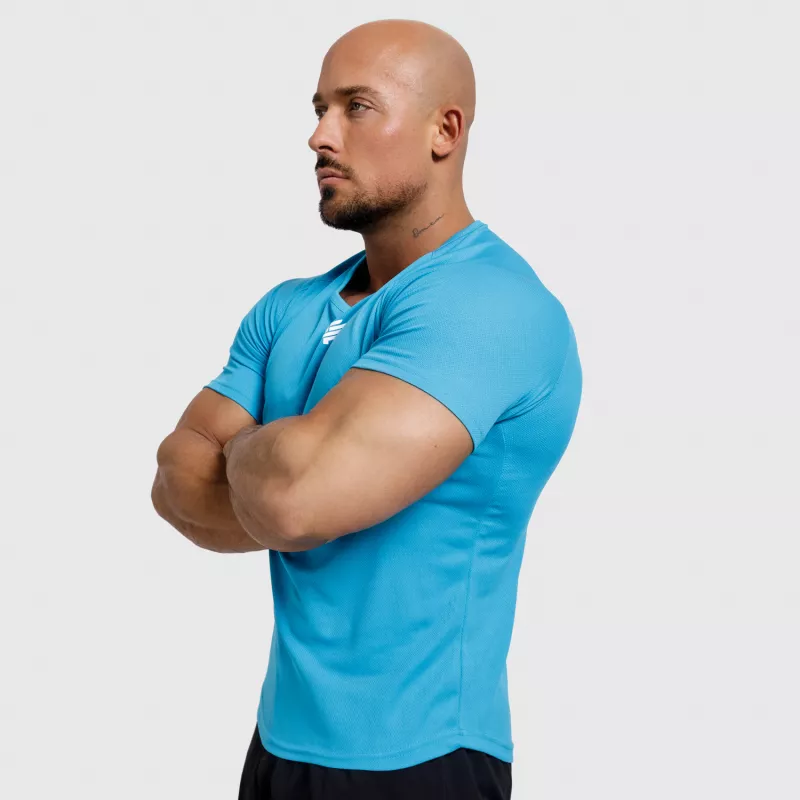 Férfi funkcionális póló Iron Aesthetics Performance, aqua kék-5