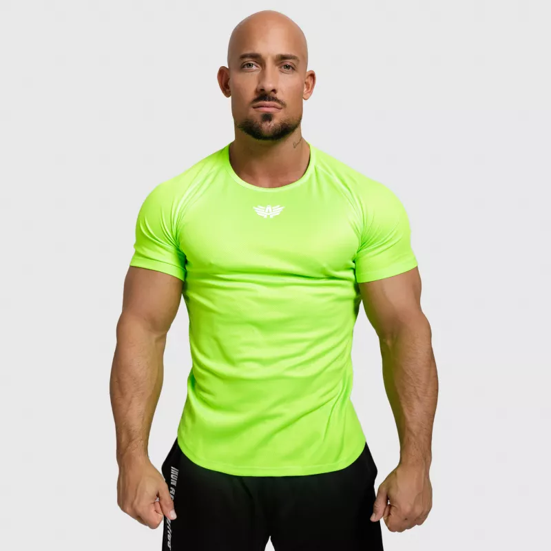 Férfi funkcionális póló Iron Aesthetics Performance, neon zöld-4