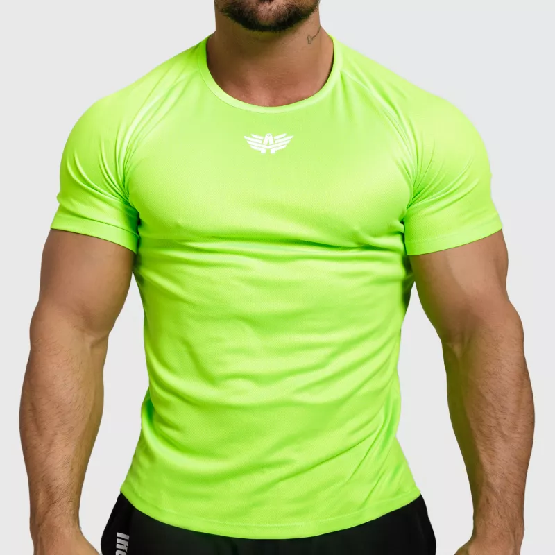 Férfi funkcionális póló Iron Aesthetics Performance, neon zöld-1