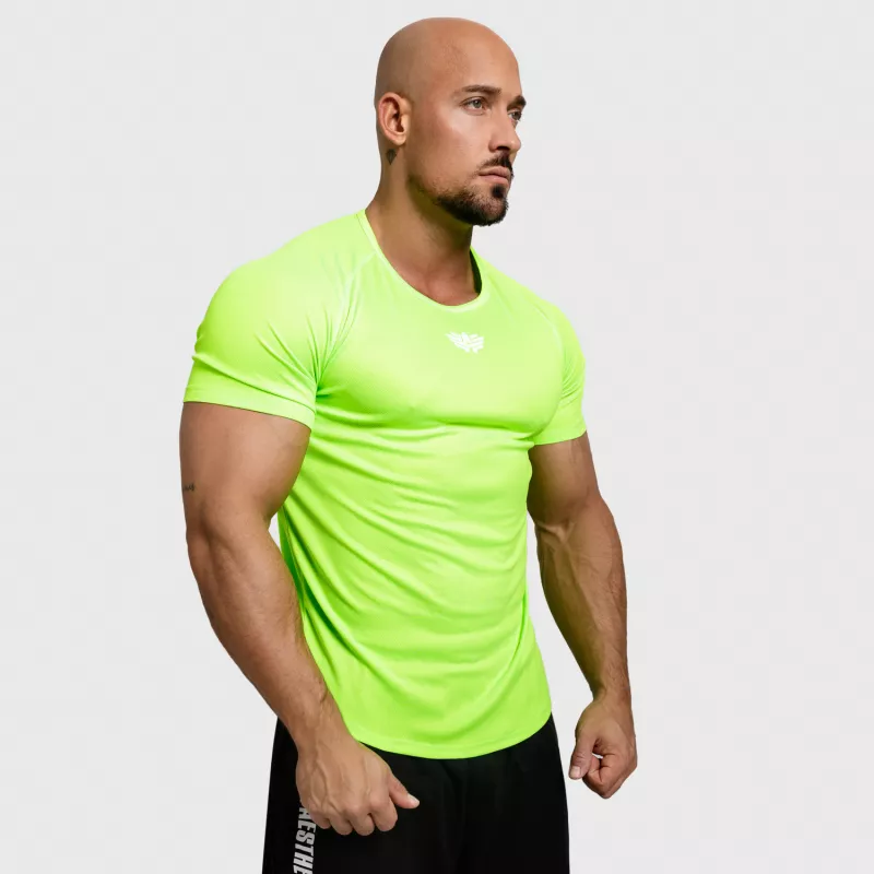 Férfi funkcionális póló Iron Aesthetics Performance, neon zöld-6