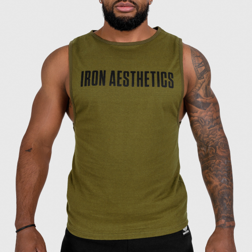 Férfi fitness ATLÉTA Iron Aesthetics Signature, katonazöld