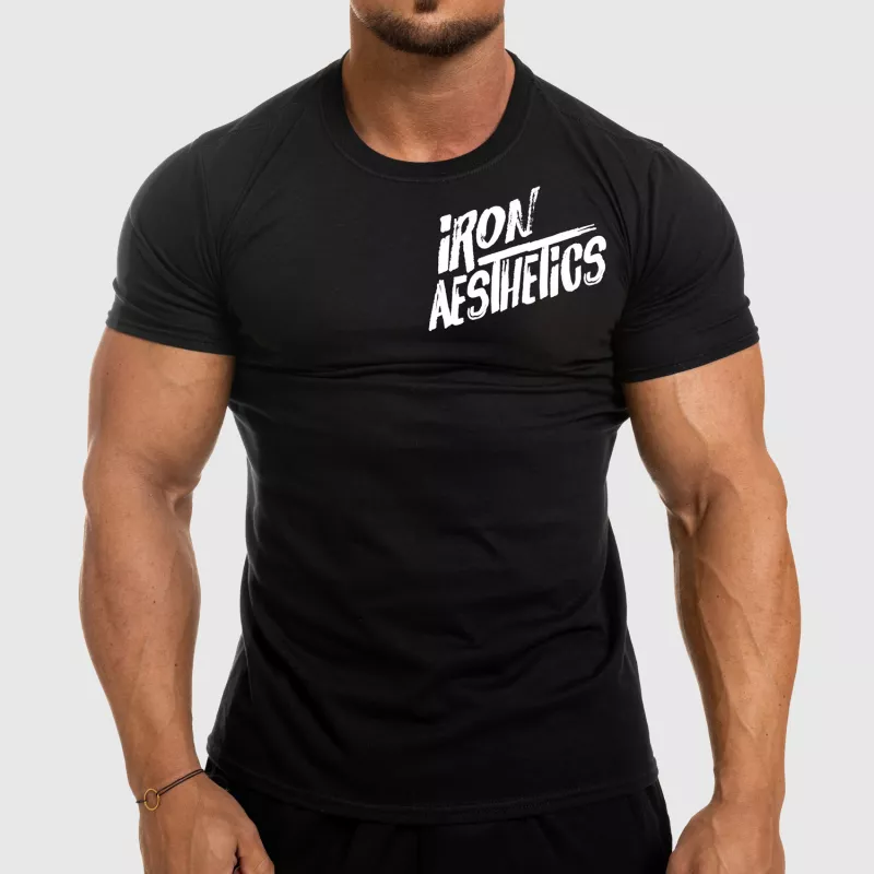 Férfi fitness póló Iron Aesthetics Splash, fekete-1
