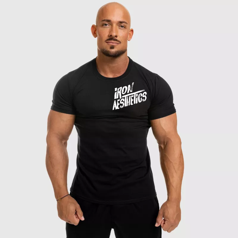 Férfi fitness póló Iron Aesthetics Splash, fekete-4