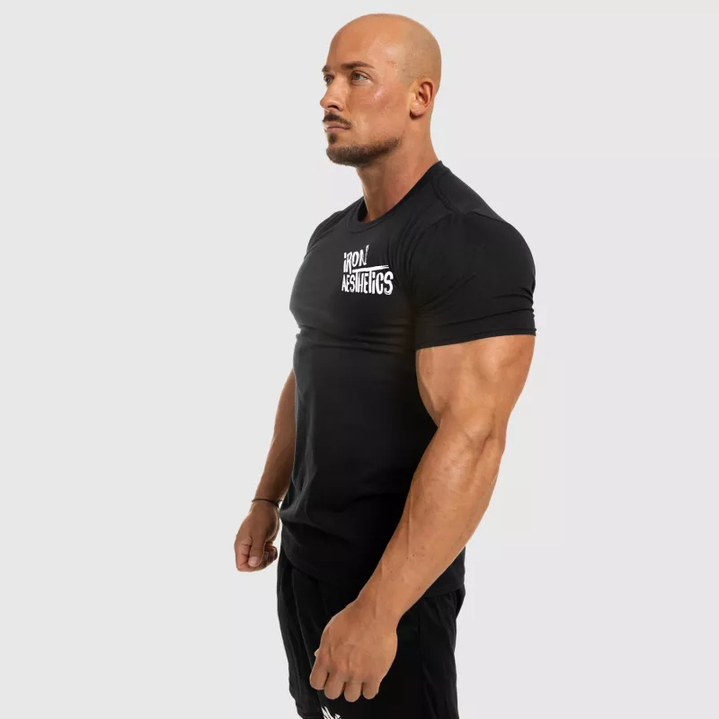 Férfi fitness póló Iron Aesthetics Splash, fekete-6