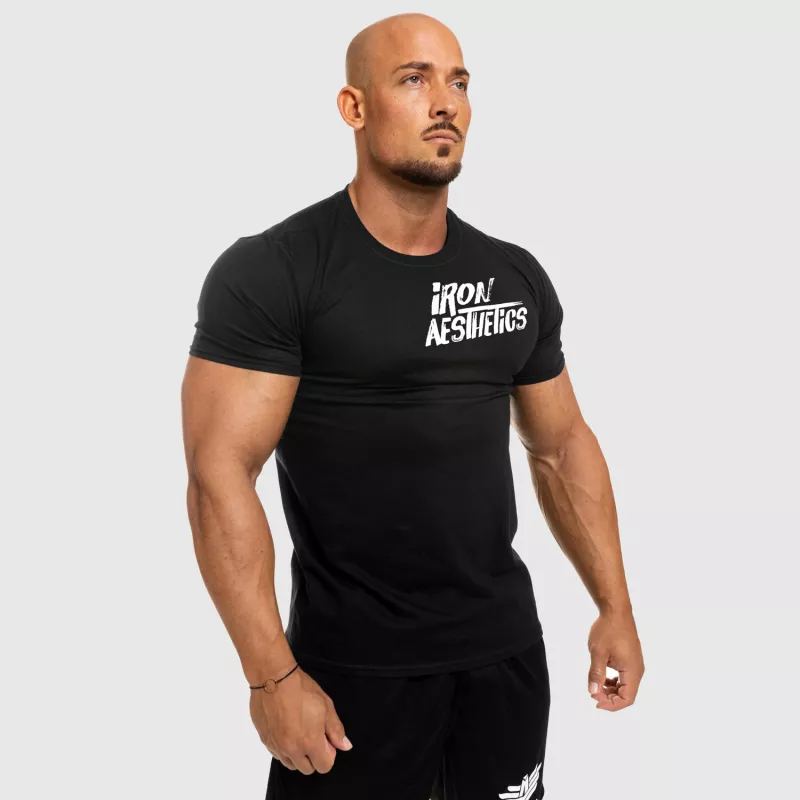 Férfi fitness póló Iron Aesthetics Splash, fekete-2