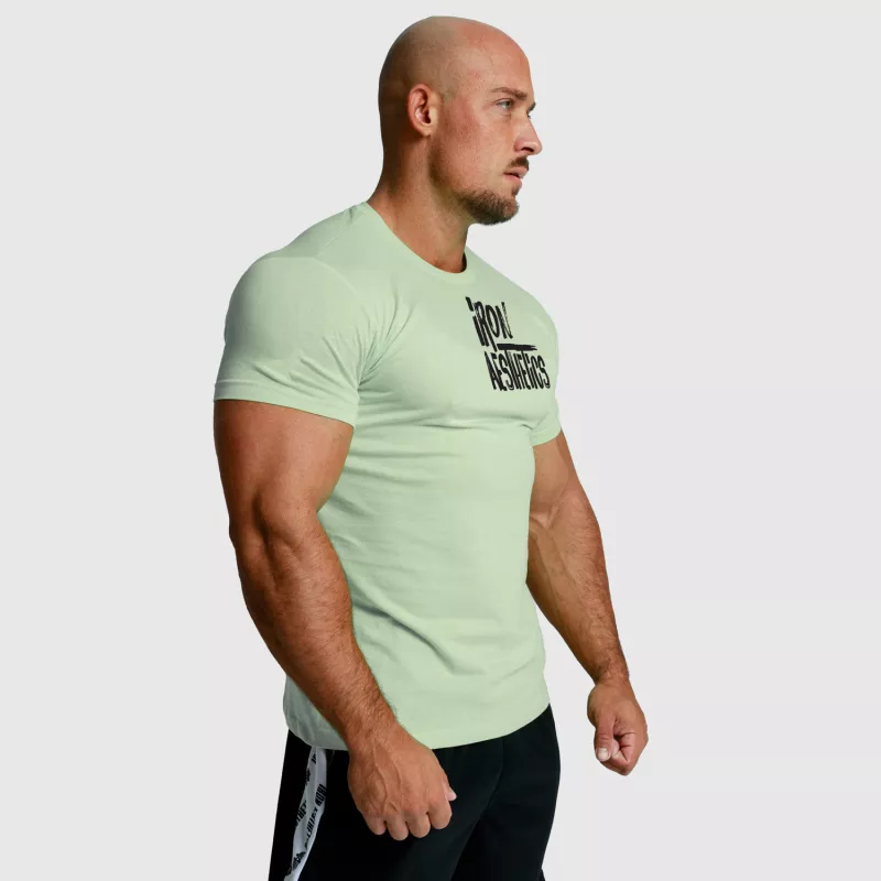Férfi fitness póló Iron Aesthetics Splash, sage zöld-5