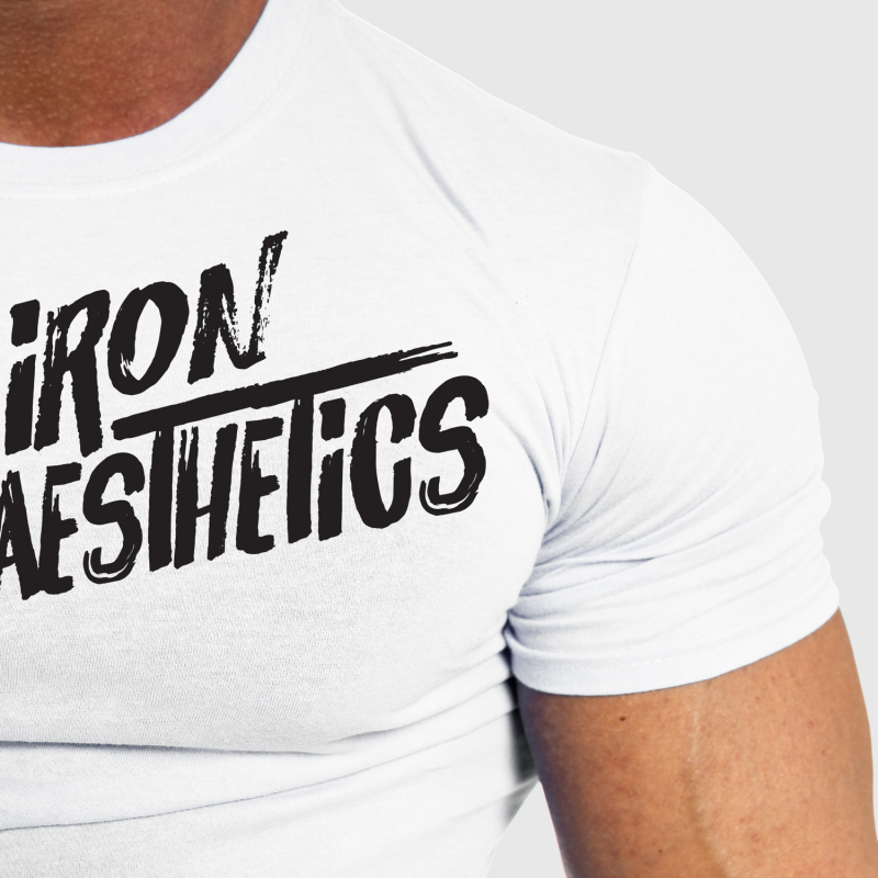 Férfi fitness póló Iron Aesthetics Splash, fehér-4