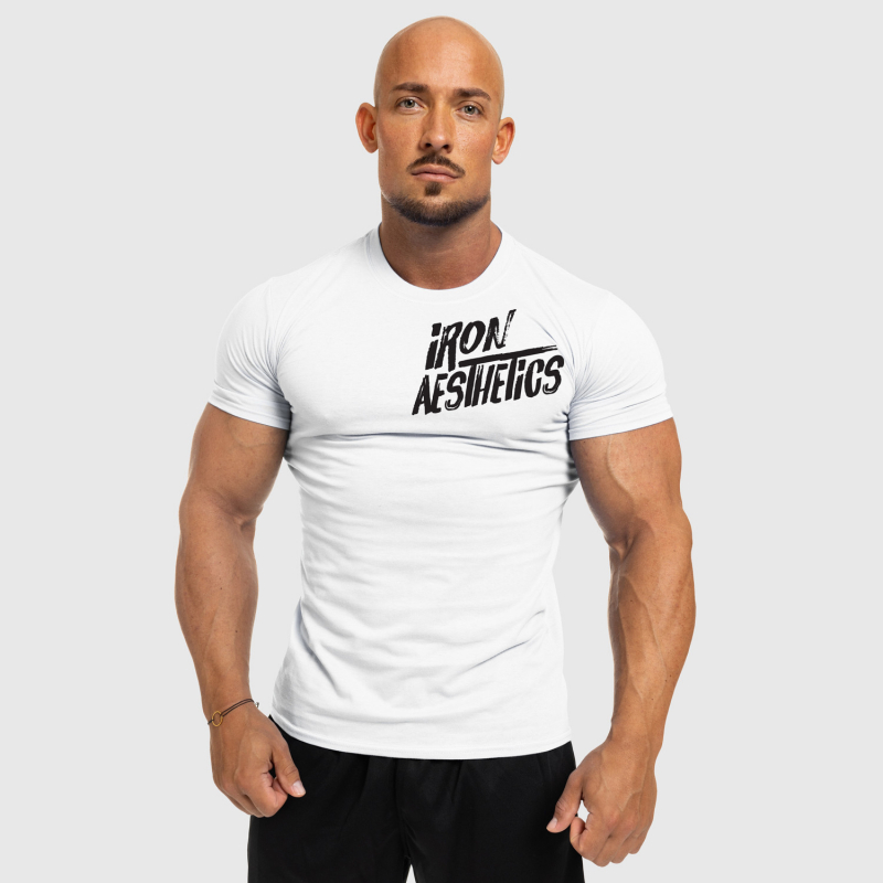 Férfi fitness póló Iron Aesthetics Splash, fehér-5
