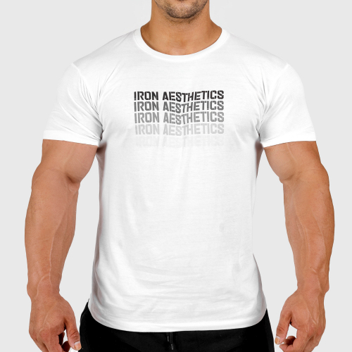 Férfi fitness póló Iron Aesthetics Shades, fehér