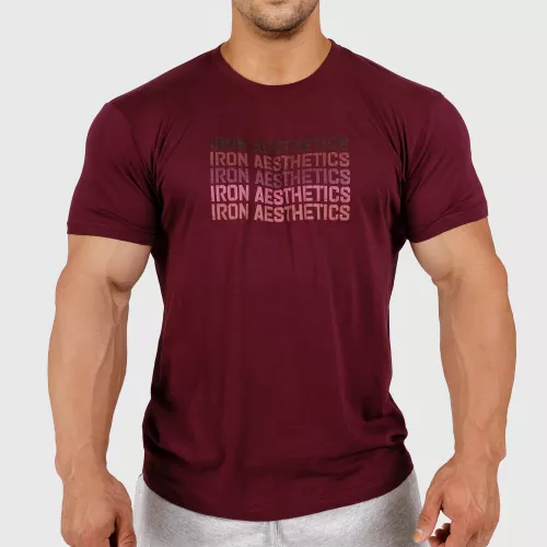 Férfi fitness póló Iron Aesthetics Shades, bordó