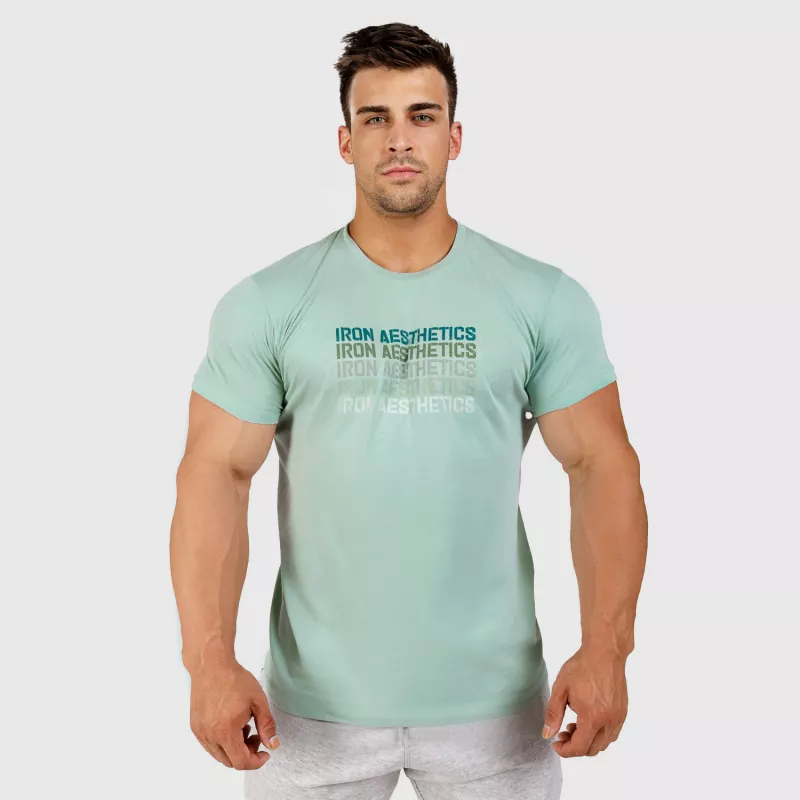 Férfi fitness póló Iron Aesthetics Shades, sage zöld-6