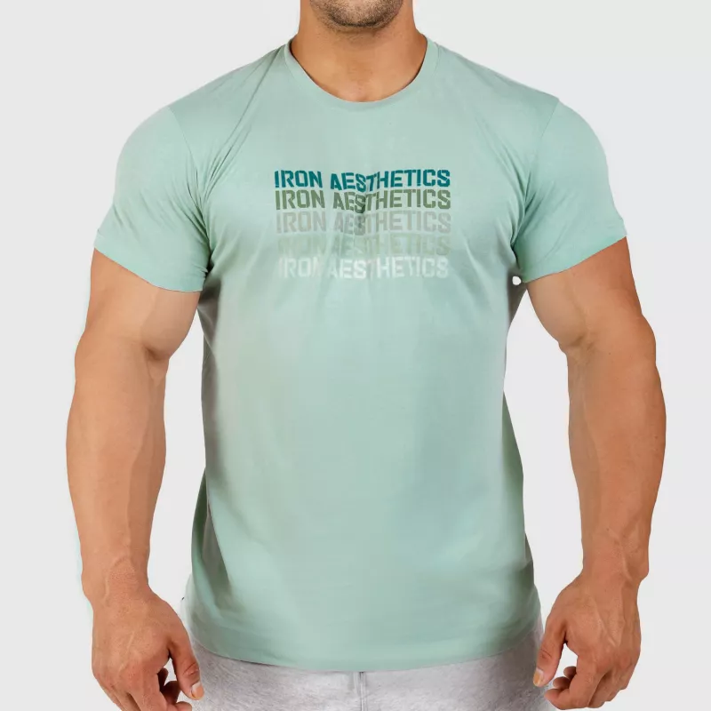 Férfi fitness póló Iron Aesthetics Shades, sage zöld-1