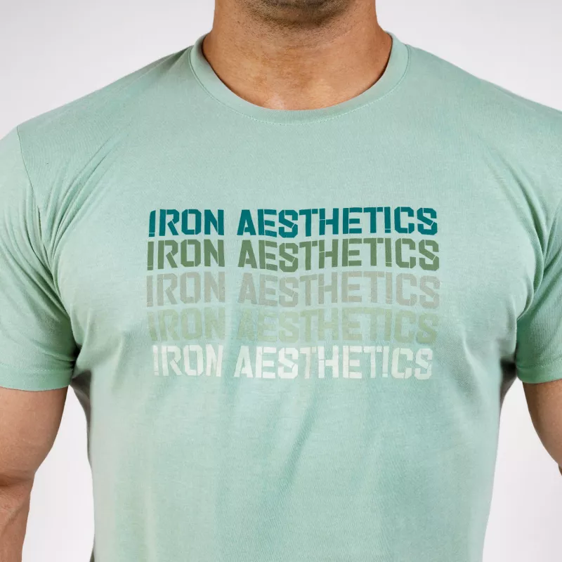 Férfi fitness póló Iron Aesthetics Shades, sage zöld-4