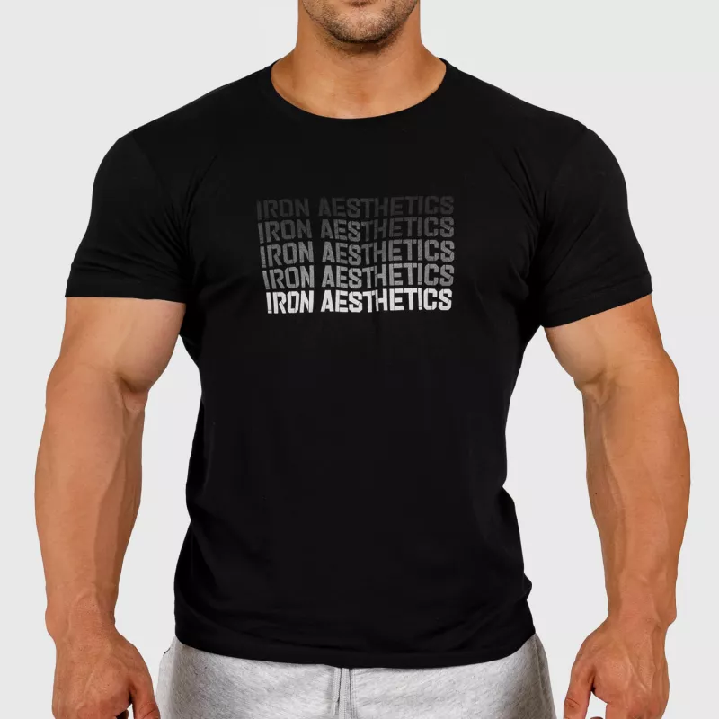 Férfi fitness póló Iron Aesthetics Shades, fekete-1