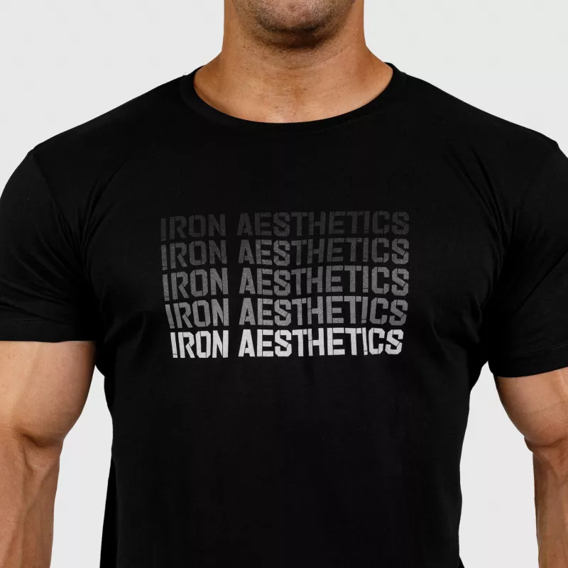 Férfi fitness póló Iron Aesthetics Shades, fekete-3