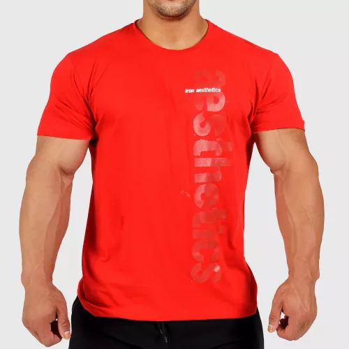 Férfi fitness póló Iron Aesthetics Cross, piros