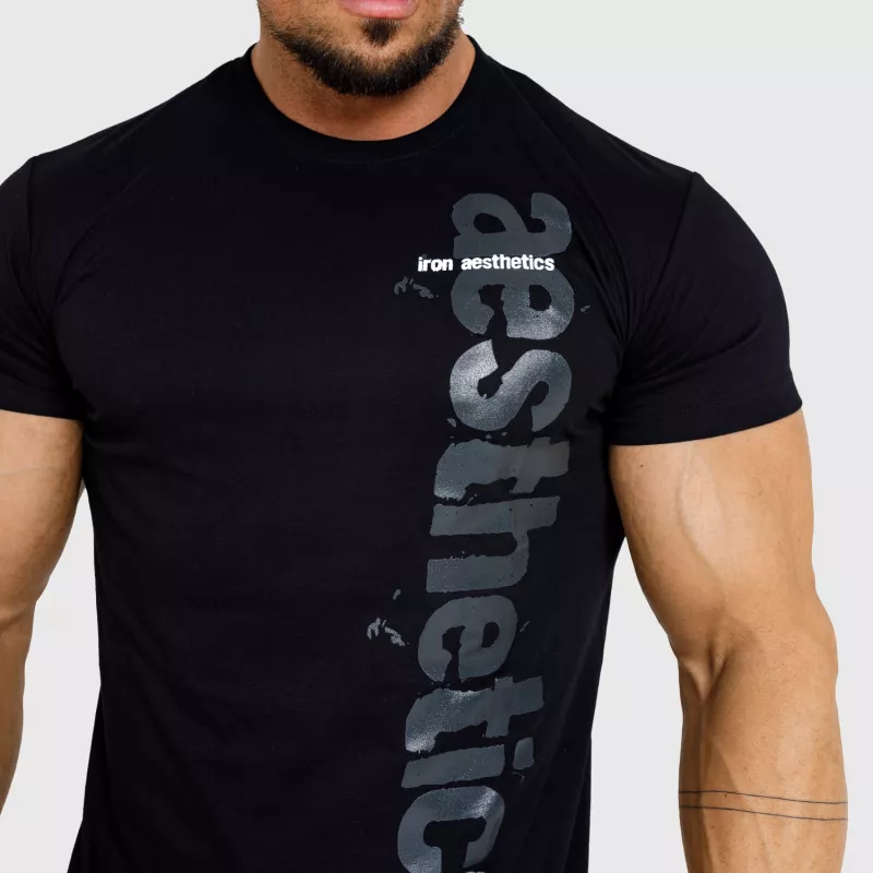 Férfi fitness póló Iron Aesthetics Cross, fekete-4