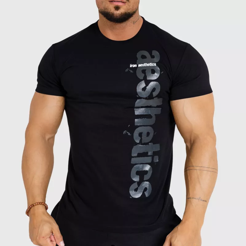 Férfi fitness póló Iron Aesthetics Cross, fekete-1