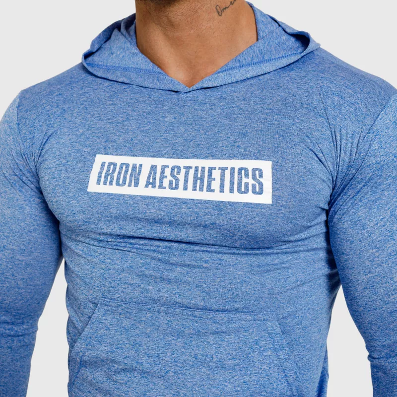 Férfi kapucnis póló Iron Aesthetics Active Fit, kék-6