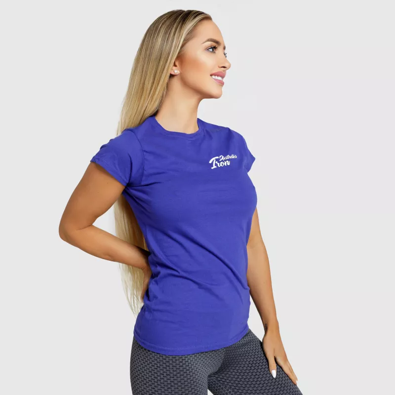 Női fitness póló Iron Aesthetics Fit, kék-2