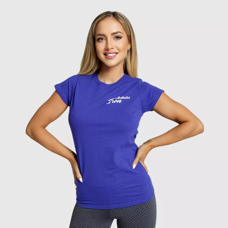 Női fitness póló Iron Aesthetics Fit, kék-4