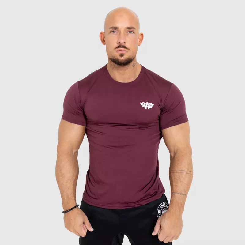 Férfi funkcionális póló Iron Aesthetics Athletic, maroon-5
