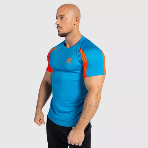 Férfi sportpóló Iron Aesthetics Contrast, blue/orange