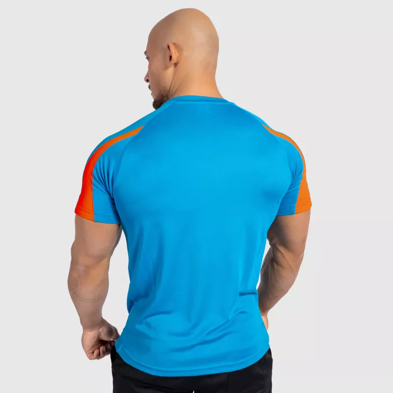 Férfi sportpóló Iron Aesthetics Contrast, blue/orange-6