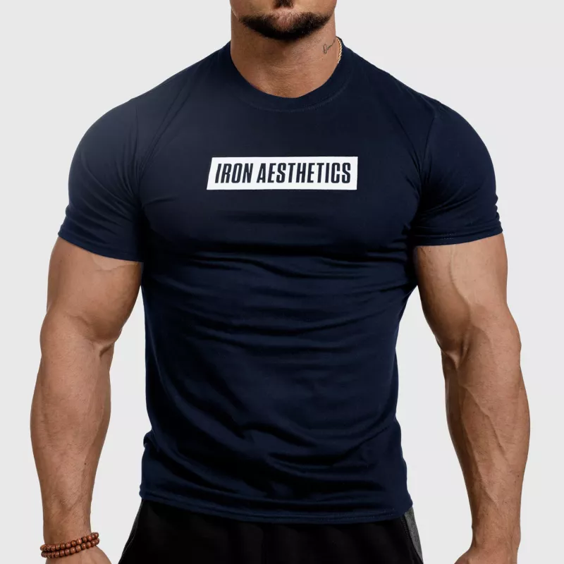 Férfi funkcionális póló Iron Aesthetics Vibe, navy-1