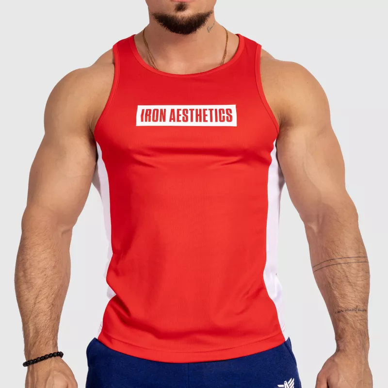 Férfi funkcionális atléta Iron Aesthetics Contrast, red/white-1