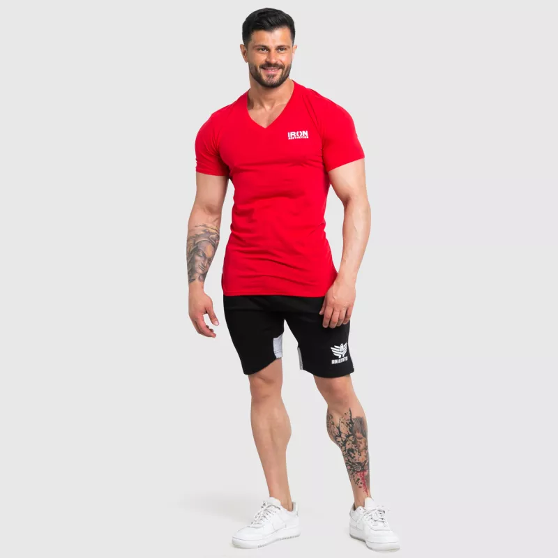 Férfi fitness póló Iron Aesthetics Explore, piros-3