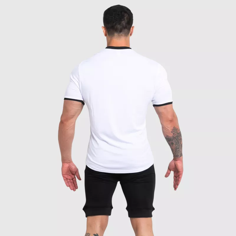 Funkcionális sportpóló Iron Aesthetics Collar, white/black-7
