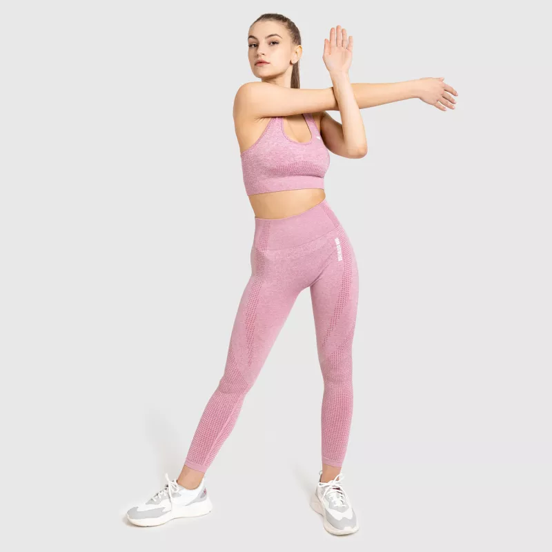 Varrás nélküli leggings Iron Aesthetics Seamless Spots, rózsaszín-8